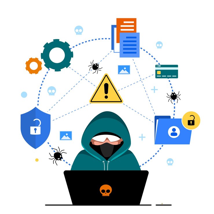 seguridad datos global seguridad datos personales ilustracion concepto linea seguridad datos ciberneticos seguridad